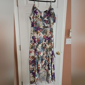 Forever 21 Purple and Red Floral Maxi Dress